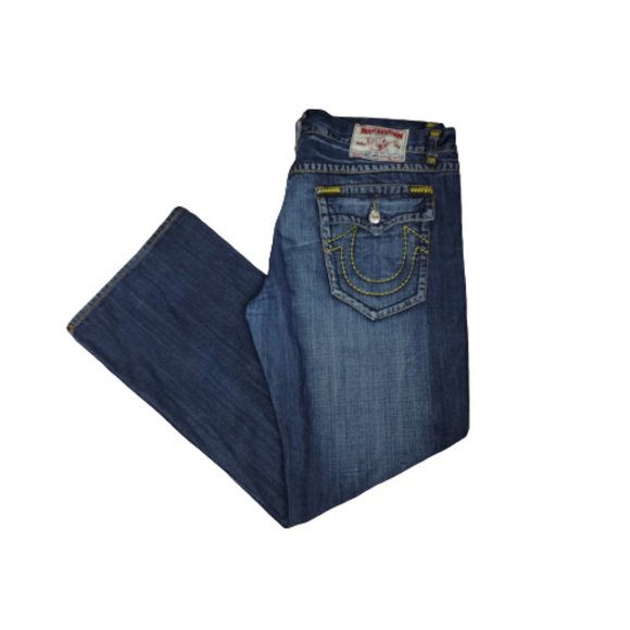 True Religion Other - True Religion Billy Super T men’s low rise faded bootcut Size 40x33 Gold Stitch